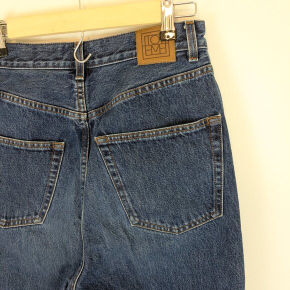 TOTOME Tapered Leg Denim Jeans High Waisted - Picture 6 of 8